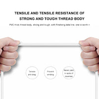Pisen Mr White Lightning to USB-A Cable (1M) White - Fast Charge 2.4A, Stretch-Resistant, Reinforced, Strong & Durable, Apple iPhone/iPad/MacBook - Image 4