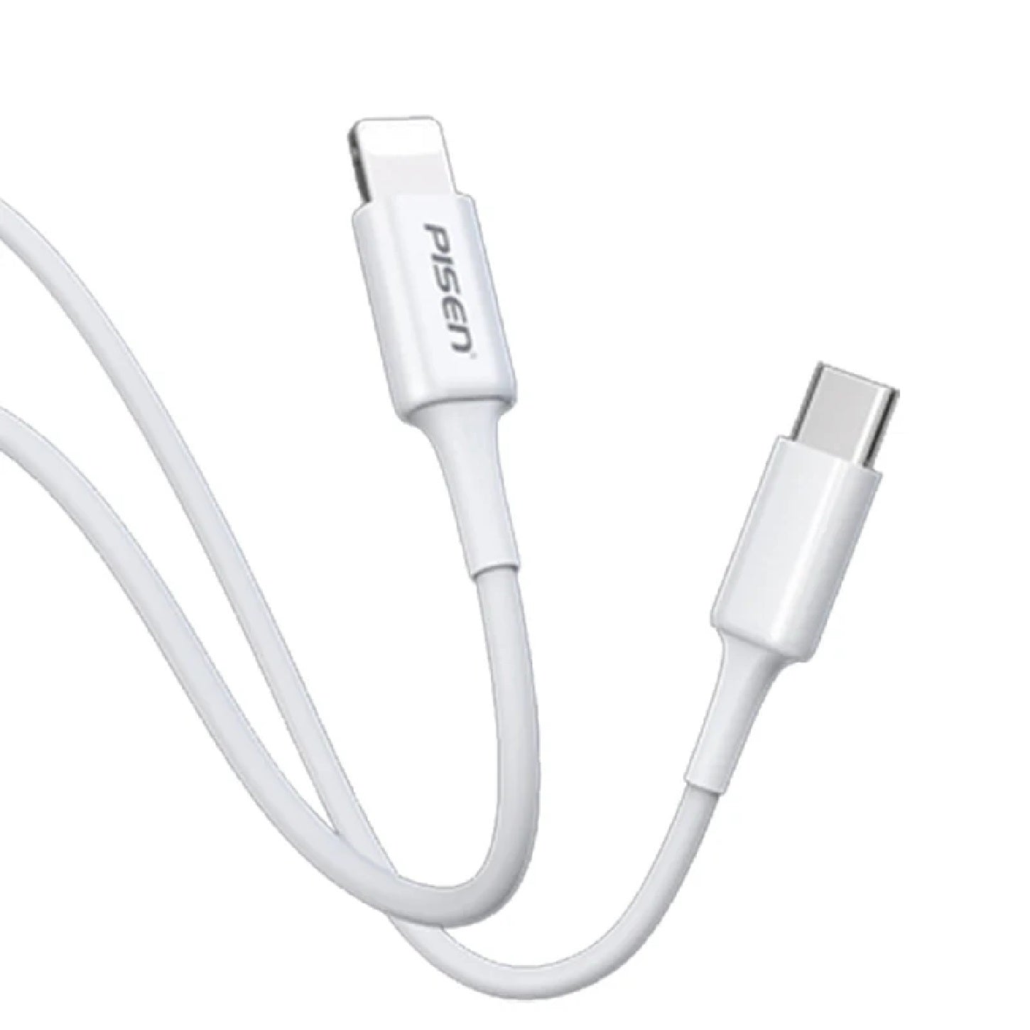 Pisen Mr White Lightning to USB-C PD Fast Charge Cable (1M) White - Support Charge 3A, Stretch-Resistant, Reinforced,Durable,Apple iPhone/iPad/MacBook - Image 5