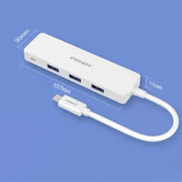 Pisen USB-C to 4xUSB-A 3.0 Charging HUB - TPE Flexible Wire, Light Indicator, Resistant to Pulling and Bending, More Durable, 2 Years Warranty - Image 3