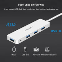 Pisen USB-C to 4xUSB-A 3.0 Charging HUB - TPE Flexible Wire, Light Indicator, Resistant to Pulling and Bending, More Durable, 2 Years Warranty - Image 4