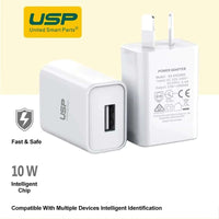USP 10W USB-A Fast Wall Charger - White, Intelligent Chip, Smart Charging, Output Voltage DC5V/3A, Output Current 2A max, 5 Years Warranty - Image 5