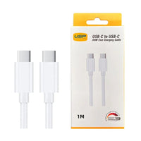 USP 60W USB-C to USB-C Mini Cable (1M) White - 3A , Fast Charge, High Performance, Samsung Galaxy,Apple iPhone,iPad,MacBook,Google, 5 Years Warranty - Image 5