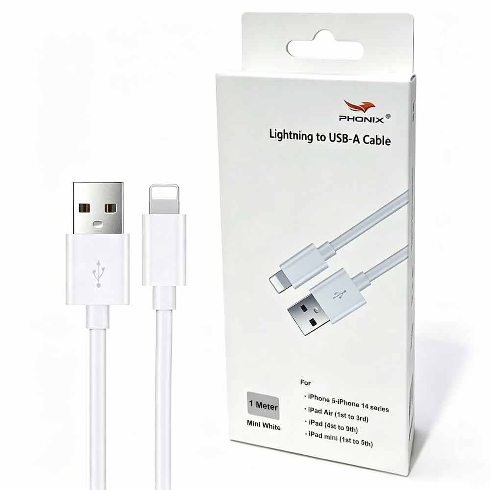 USP Lightning to USB-A Mini Cable (1M) White - Quick Charge & Connect, Fast Charge, Durable & Reliable, Apple iPhone/iPad/MacBook,5 Years Warranty - Image 5