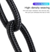 USP BoostUp Cafule Braided USB-C to USB-C Cable (3M) Black - 3A, Strong & Durable, Bend-resistant, Nylon Braid, USB-C Compatibility, 5 Years Warranty - Image 4