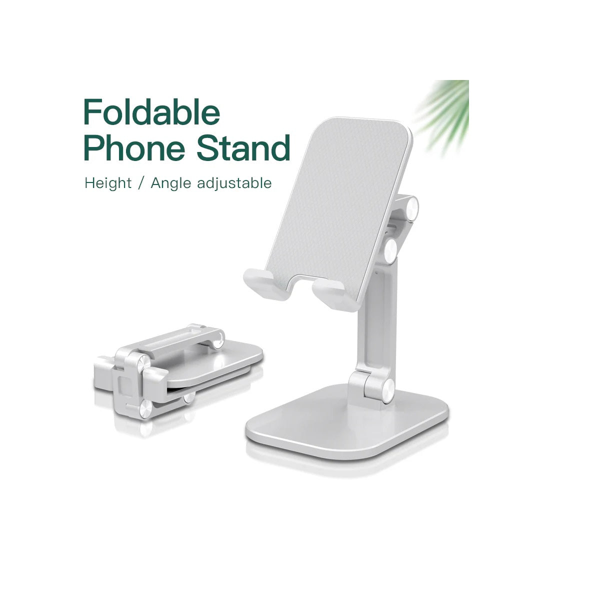USP Phone/Desktop Stand/Holder for iPhone/iPad White - Foldable Phone Stand, Foldable Tablet Stand, 5 Years Warranty - Image 2