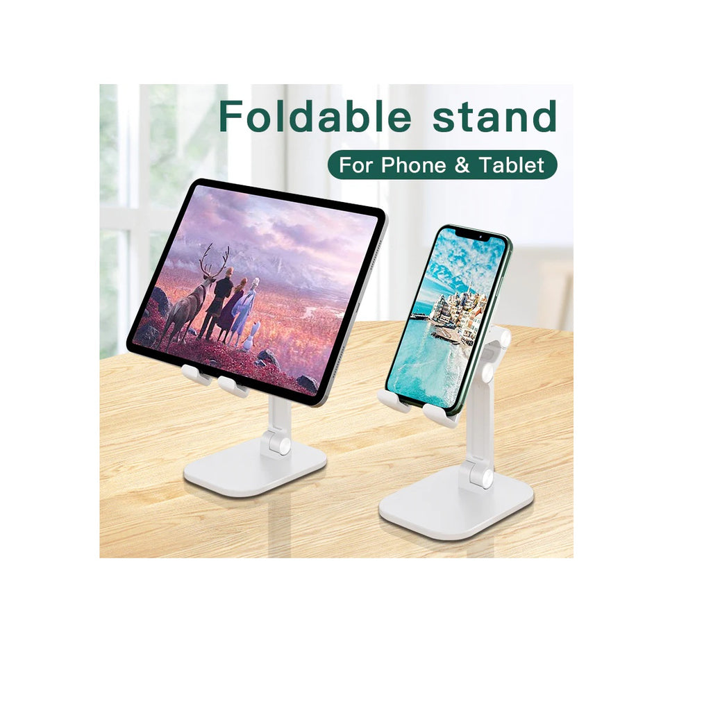USP Phone/Desktop Stand/Holder for iPhone/iPad White - Foldable Phone Stand, Foldable Tablet Stand, 5 Years Warranty - Image 4