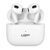 USP True Wireless Buds White BT241 - Smart Touch Controls, Noise Isolation, Ergonomic Fit, Bluetooth v5.0, 240 mAh,2 Years Warranty - Image 2