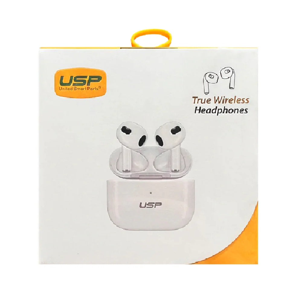 USP True Wireless Buds White BT241 - Smart Touch Controls, Noise Isolation, Ergonomic Fit, Bluetooth v5.0, 240 mAh,2 Years Warranty - Image 4