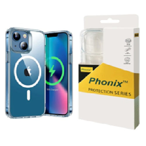 Phonix Apple iPhone 17e /  iPhone 16e / iPhone15 / iPhone 14 / iPhone 13 (6.1") Clear Rock Shockproof Case With MagSafe - Ultra-thin,10 Years Warranty - Image 1