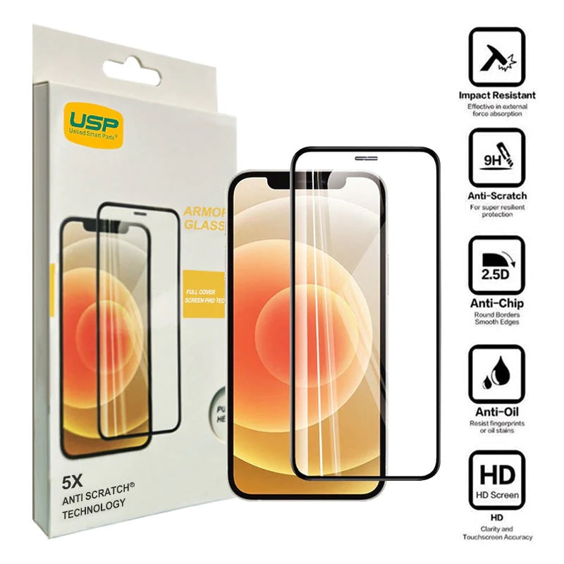 USP Apple iPhone 15 Pro Max (6.7") Armor Glass Full Cover Screen Protector - Impact-Resistant, Smooth Edges,5 Years Warranty - Image 5