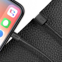 USP BoostUp Braided Lightning to USB-A Cable (2M) Black - Quick Charge & Connect, 2.4A Rapid Charge, Durable, Nylon Weaving, 5 Years Warranty - Image 3