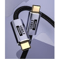 USP BoostUp Cafule Braided USB-C to USB-C (3.2 Gen 2x2) Charge & Video Cable (1M) - Black, 5A/100W PD, 20Gbps, 8K/60Hz, 5 Years Warranty - Image 1
