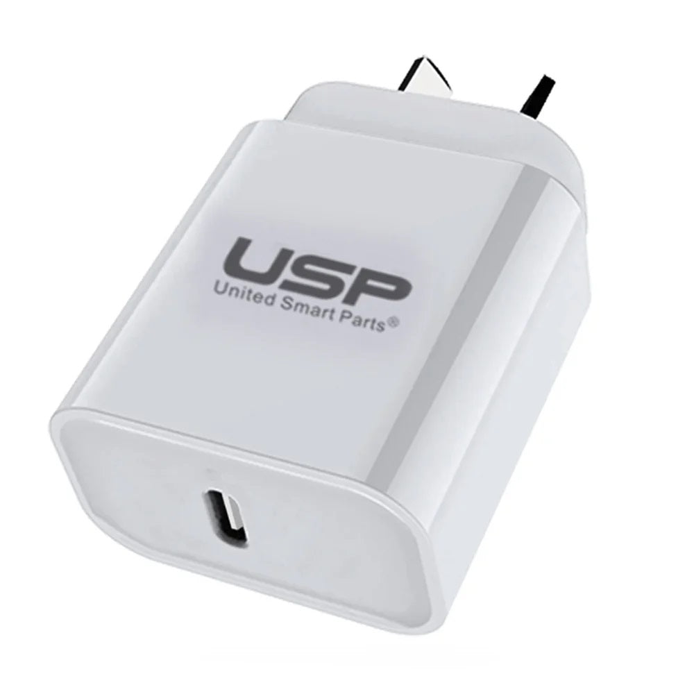 USP 20W USB-C PD Fast Wall Charger - White, Fast Charging, Safety Certified, Universally Compatible, Lightweight and Portable, 5 Years Warranty - Image 2