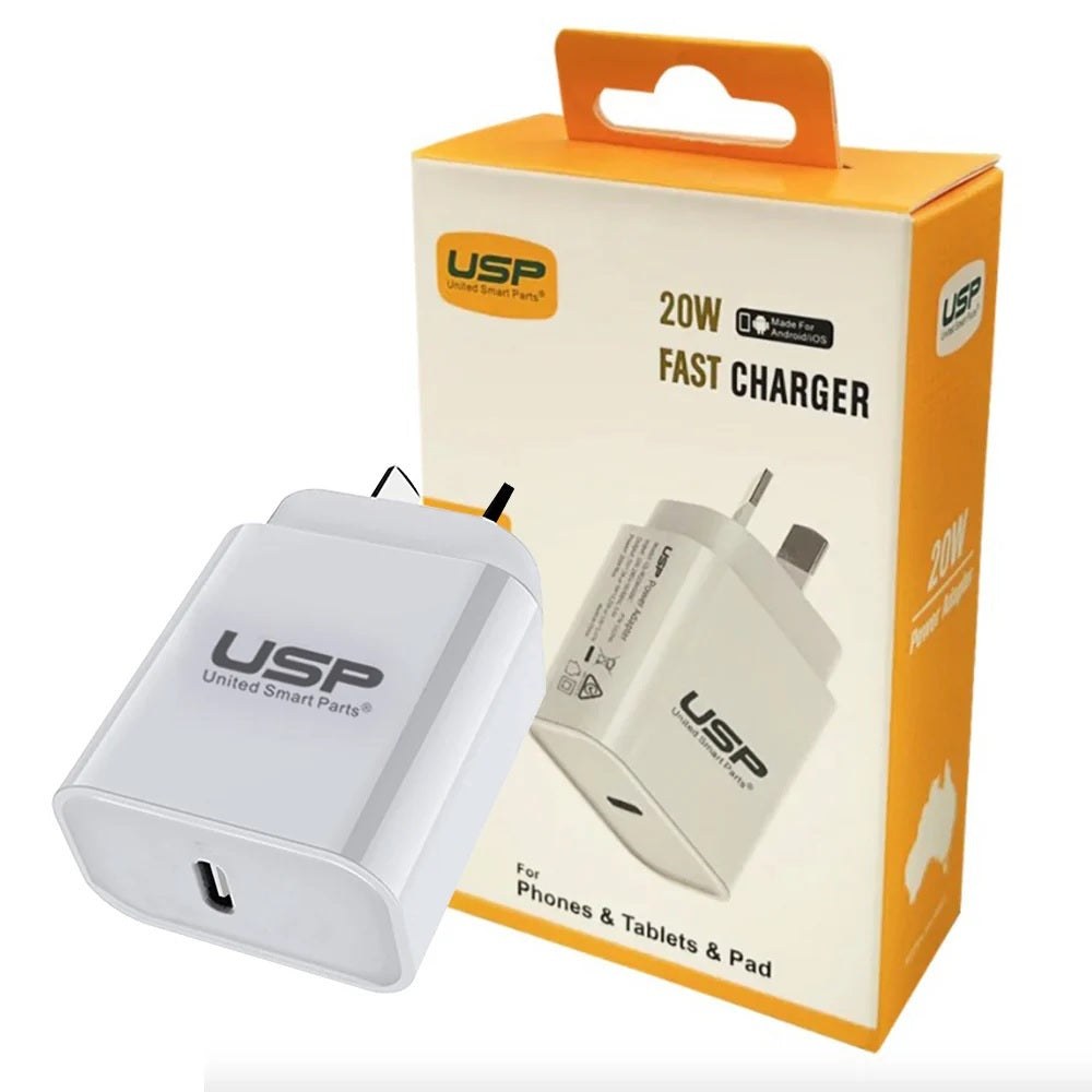 USP 20W USB-C PD Fast Wall Charger - White, Fast Charging, Safety Certified, Universally Compatible, Lightweight and Portable, 5 Years Warranty - Image 5