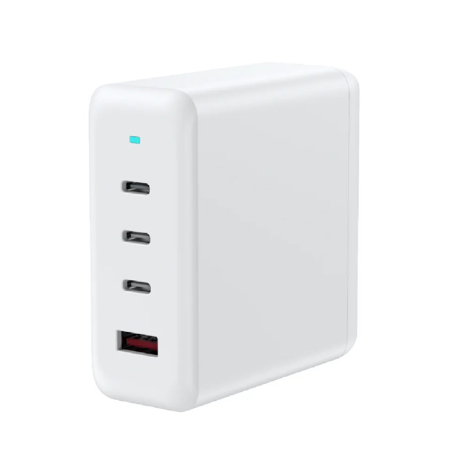 USP 100W Four Ports USB-C PD GaN Wall Charger White - 3x USB-C, 1x USB-A, Efficient, High Quality, Tablet, Laptop, iPhone, 5 Years Warranty - Image 2