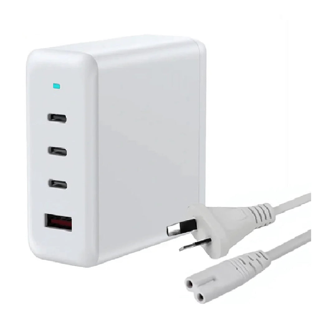 USP 100W Four Ports USB-C PD GaN Wall Charger White - 3x USB-C, 1x USB-A, Efficient, High Quality, Tablet, Laptop, iPhone, 5 Years Warranty - Image 5