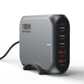 USP 188W GaN 5 Ports USB-C PD Laptop Wall Charger Black - 3x USB-C, 2x USB-A, Efficiently, High Quality, Tablet, Laptop, iPhone, 5 Years Warranty - Image 1