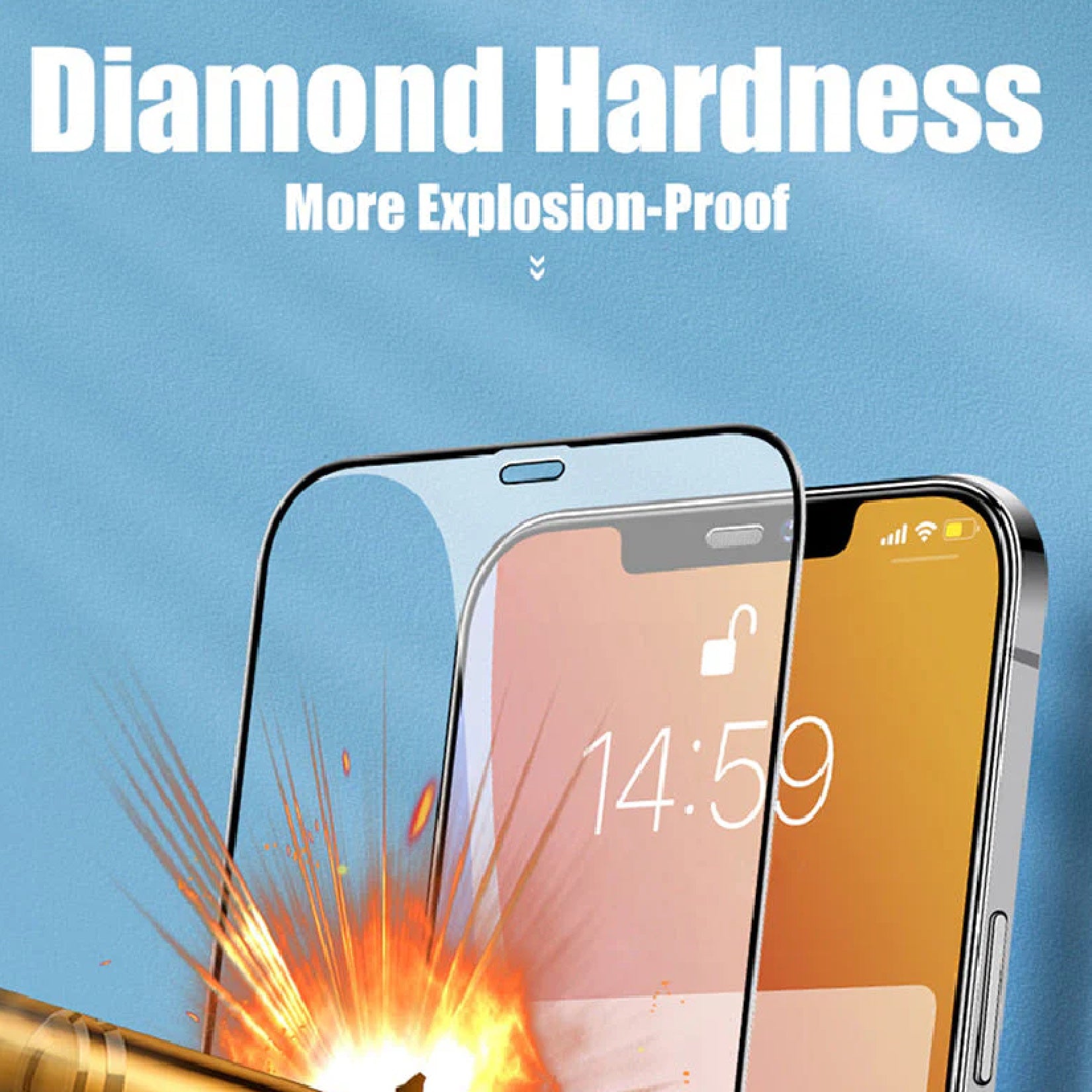 USP Apple iPhone 17 Pro / iPhone 17 / iPhone 16 Pro (6.3") Armor Glass Full Cover Screen Protector - Impact-Resistant,5 Years Warranty - Image 4
