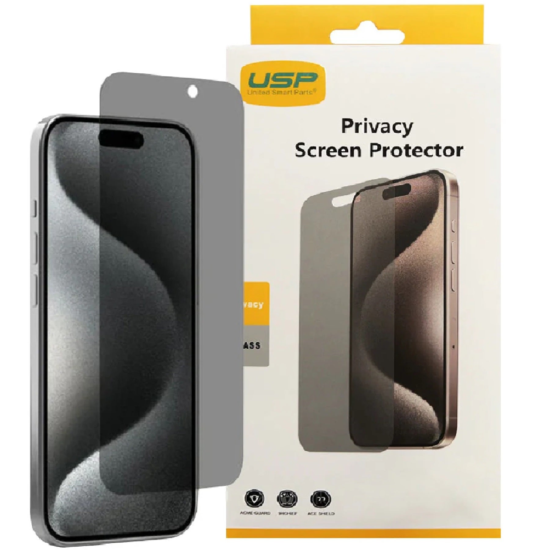 USP Apple iPhone 17 Pro / iPhone 17 / iPhone 16 Pro (6.3") Privacy Screen Protector - Privacy Protection, Scratch Resistant,5 Years Warranty - Image 5