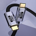 USP BoostUp Cafule Braided USB-C to USB-C (3.2 Gen2) Charge & Video Cable (1.5M) -Black,5A/100W PD,20Gbps,8K/60Hz,USB-C Compatibility,5 Years Warranty - Image 1