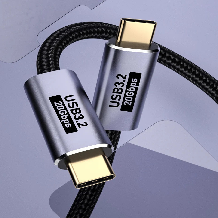 USP BoostUp Cafule Braided USB-C to USB-C (3.2 Gen2) Charge & Video Cable (1.5M) -Black,5A/100W PD,20Gbps,8K/60Hz,USB-C Compatibility,5 Years Warranty - Image 5