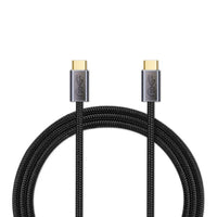 USP BoostUp Cafule Braided USB-C to USB-C (3.2 Gen2) Charge & Video Cable (1.5M) -Black,5A/100W PD,20Gbps,8K/60Hz,USB-C Compatibility,5 Years Warranty - Image 3