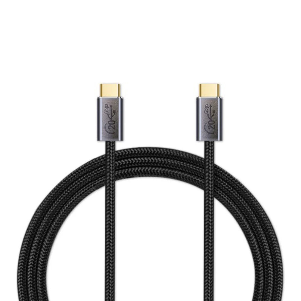 USP BoostUp Cafule Braided USB-C to USB-C (3.2 Gen2) Charge & Video Cable (1.5M) -Black,5A/100W PD,20Gbps,8K/60Hz,USB-C Compatibility,5 Years Warranty - Image 3