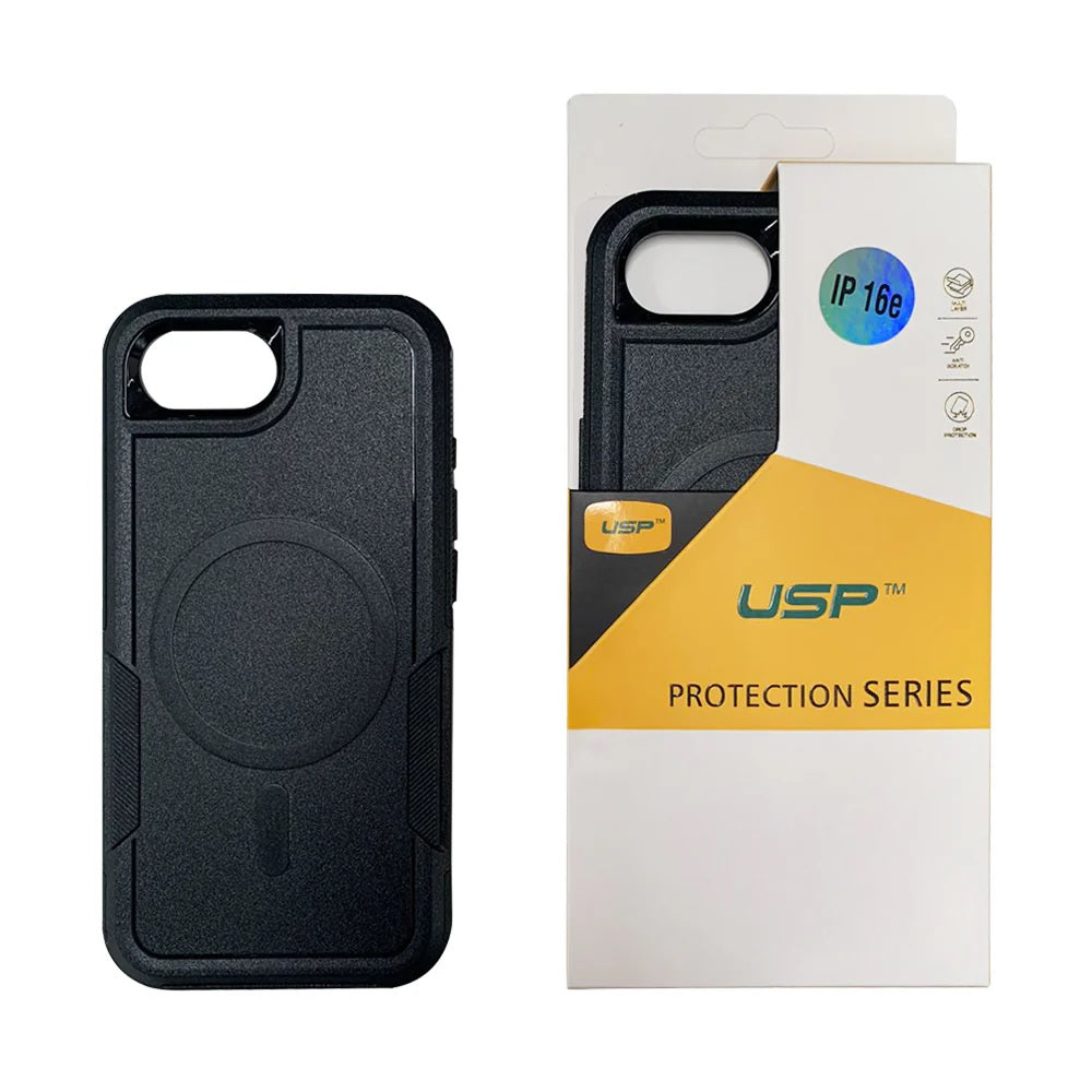 USP Apple iPhone 17e / iPhone 16e (6.1") Armor Light Case with MagSafe Black - Built-in magnets, Drop Protection, Raised Edges, 5 Years Warranty - Image 1
