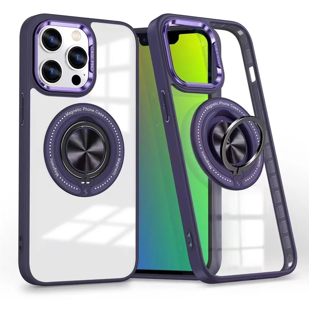 USP Apple iPhone Air (6.5") MagSafe Case with Ring Holder Purple - Silicone Bumper, Drop Resistance, Scratch Protection, Durable, 5 Years Warranty - Image 1