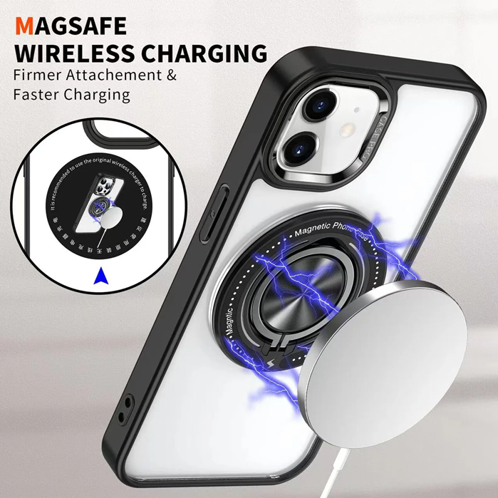 USP Apple iPhone 17 Pro Max (6.9") MagSafe Case with Ring Holder Black - Silicone Bumper,Drop Resistance,Scratch Protection, Durable, 5 Years Warranty - Image 2