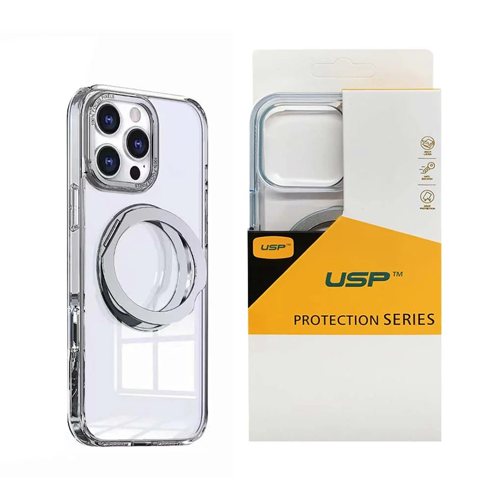 USP Apple iPhone 17 (6.3") Clear Case with MagSafe - 360° Rotatable Ring-Stand,Scratch Resistant,Shockproof,5 Years Warranty - Image 5