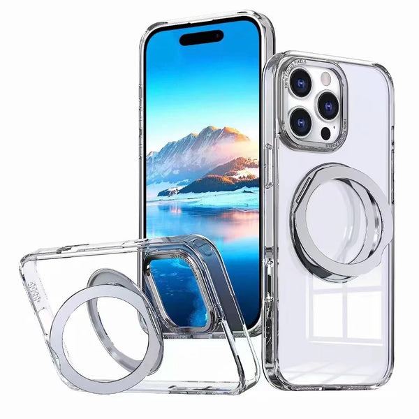 USP Apple iPhone 17 Pro Max (6.9") Clear Case with MagSafe - 360° Rotatable Ring-Stand,Scratch Resistant,Shockproof,5 Years Warranty