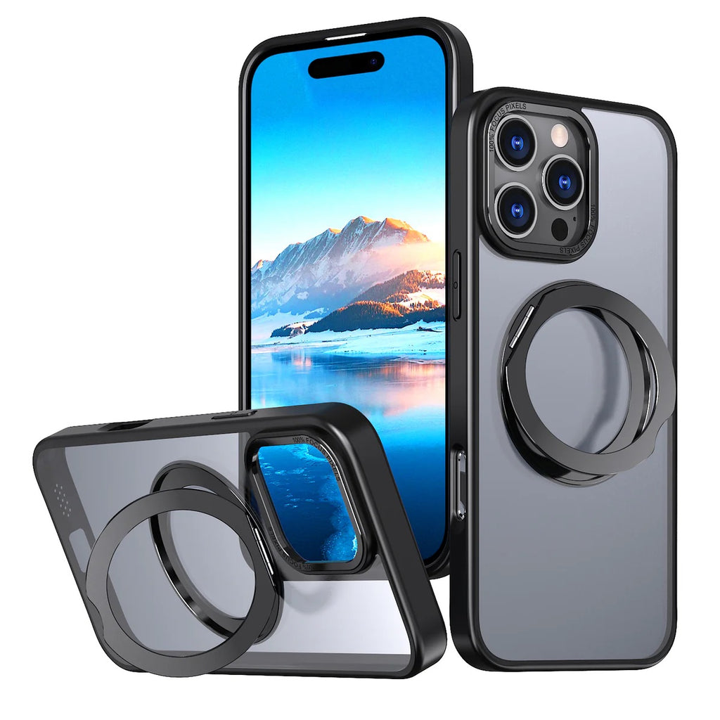 USP Apple iPhone Air (6.5") ShockProof Case with MagSafe Black - 360° Rotatable Ring-Stand, Scratch Resistant, Robust Protection,5 Years Warranty - Image 2