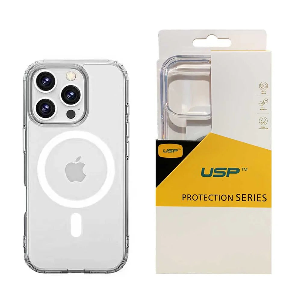 USP Apple iPhone 17 (6.3") Clear Rock Shockproof Case with MagSafe - Ultra-thin, Lightweight, Non-slip, Crystal Clear, 5 Years Warranty - Image 1