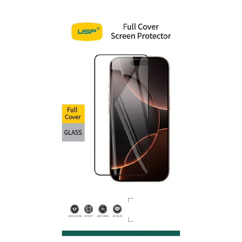 USP Apple iPhone 17 Pro / iPhone 17 / iPhone 16 Pro (6.3") Tempered Glass Screen Protector - Full Coverage,Crystal Clear,Smooth Touch,5 Years Warranty - Image 5