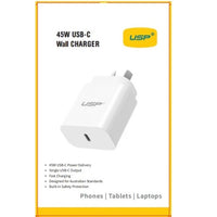 USP 45W GaN Single USB-C PD Power Adapter - White, Compact Design, Smart and Reliable, Built-in Safety Protection, 5 Years Warranty - Image 3