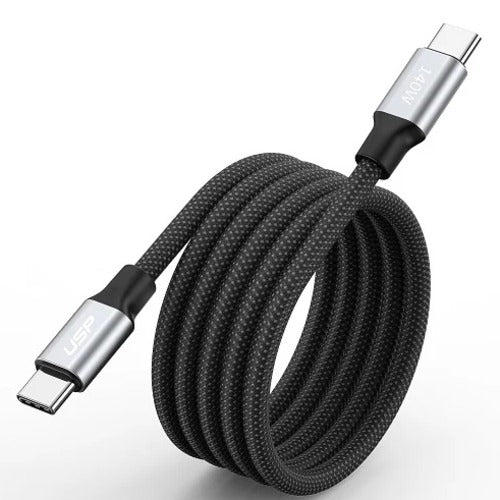 USP Braided HyperLink USB-C to USB-C (1M) Magnetic Cable - Black, Charge & Connect,Digital Display,140W PD, 5 Years Warranty - Image 3