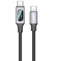 USP Braided HyperLink USB-C to USB-C (1M) Digital Display Cable - Black, Charge & Connect,Digital Display,140W PD, 5 Years Warranty - Image 2