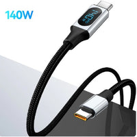 USP Braided HyperLink USB-C to USB-C (1M) Digital Display Cable - Black, Charge & Connect,Digital Display,140W PD, 5 Years Warranty - Image 3
