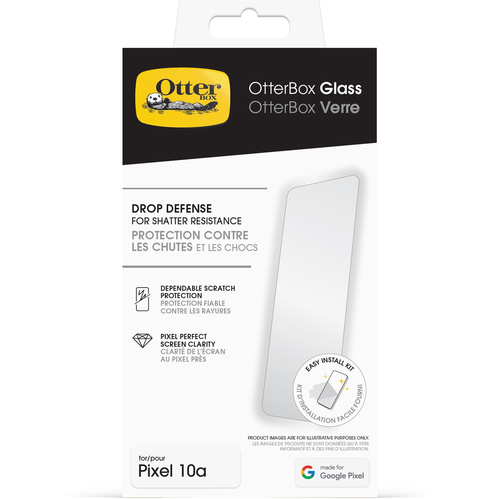 OtterBox Glass Google Pixel 10A 5G (6.3") Screen Protecter - Clear ProPack (77-000222),  Drop Protection, Anti-Scratch, Flawless Touch, 2 Years Warran - Image 4