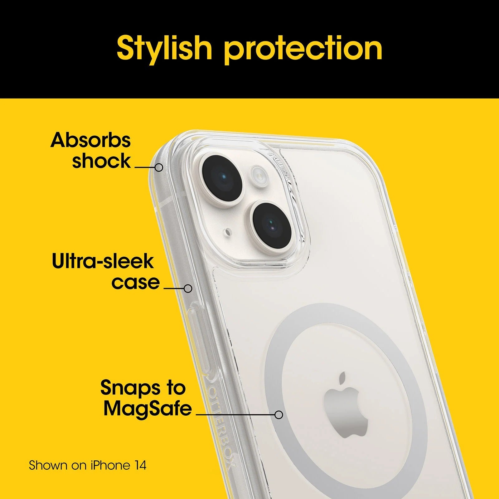 OtterBox Symmetry+ MagSafe Apple iPhone 15 Pro Max (6.7") Case Clear - (77-93081), Antimicrobial, DROP+ 3X Military Standard, 7 Years Warranty - Image 4