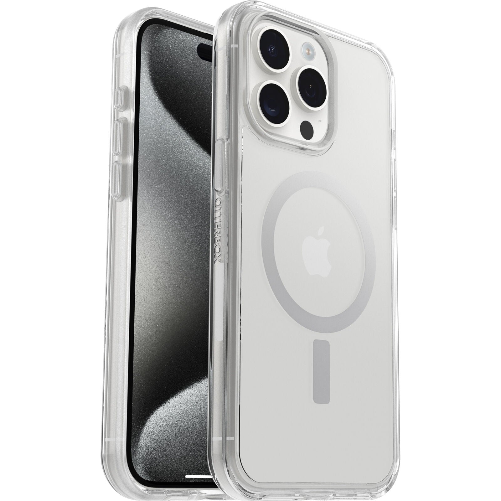 OtterBox Symmetry+ MagSafe Apple iPhone 15 Pro Max (6.7") Case Clear - (77-93081), Antimicrobial, DROP+ 3X Military Standard, 7 Years Warranty - Image 1