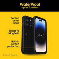 OtterBox Fre MagSafe Apple iPhone 15 (6.1") Case Black -(77-93438),DROP+ 5X Military Standard,2M WaterProof,Built-In Screen Protector,7 Years Warranty - Image 4