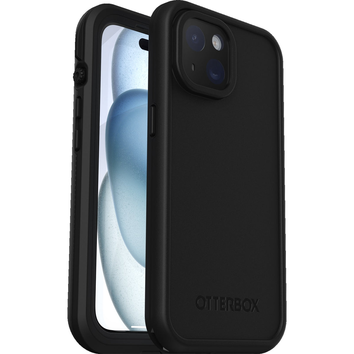 OtterBox Fre MagSafe Apple iPhone 15 (6.1") Case Black- (77-93438),DROP+ 5X Military Standard,2M WaterProof,Built-In Screen Protector,7 Years Warranty - Image 1