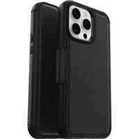 OtterBox Strada MagSafe Apple iPhone 15 Pro Max (6.7") Case Shadow (Black)-(77-93568),DROP+ 3X Military Standard,Leather Folio Cover,7 Years Warranty - Image 3