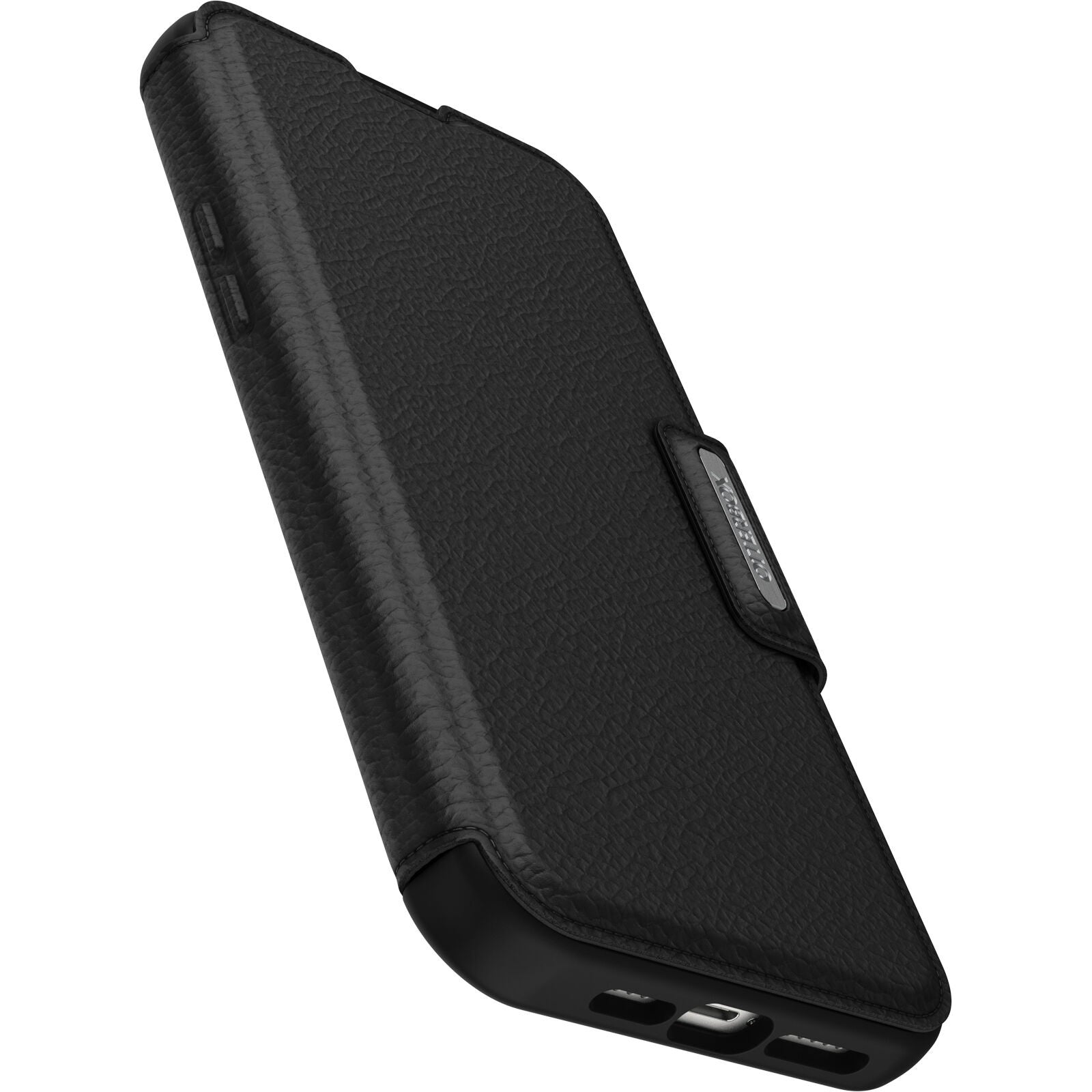 OtterBox Strada MagSafe Apple iPhone 15 Pro Max (6.7") Case Shadow (Black)-(77-93568),DROP+ 3X Military Standard,Leather Folio Cover,7 Years Warranty - Image 4