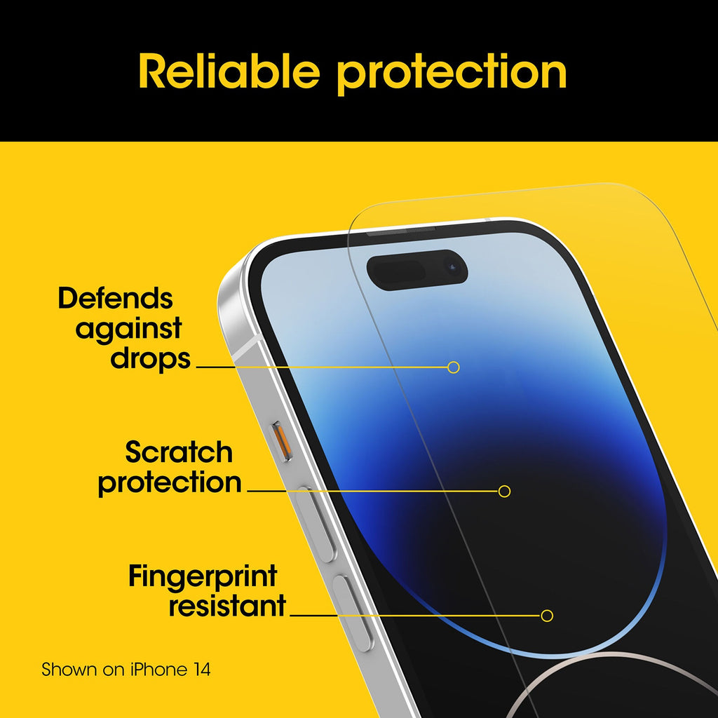 OtterBox Glass Apple iPhone 15 Pro Max (6.7") Screen Protector Clear - (77-93931), Drop Protection, Anti-Scratch, Flawless Touch,2 Years Warranty - Image 4