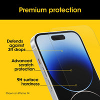 OtterBox Premium Glass Antimicrobial Apple iPhone 15 Pro Max (6.7") Screen Protector Clear - (77-93960), DROP+ 3ft Protection,2 Years Warranty - Image 4