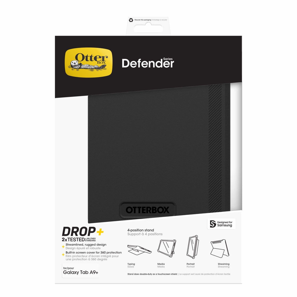 OtterBox Defender Samsung Galaxy Tab A9+ (11") Case -Black(77-95006),DROP+ 2X Military Standard,Multi-Layer,Port covers,7 Years Warranty - Image 4
