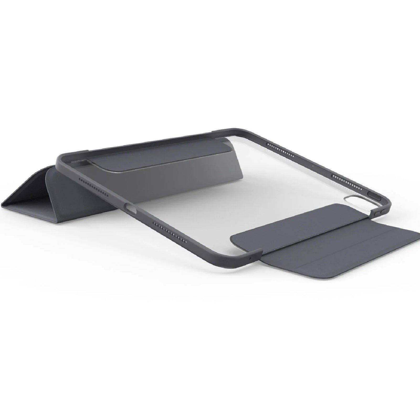 OtterBox Symmetry Folio Apple iPad Pro (11") (M5/M4) (6th/5th Gen) Case Thunderstorm (Clear/Dark Grey) - (77-95257), 7 Years Warranty - Image 3